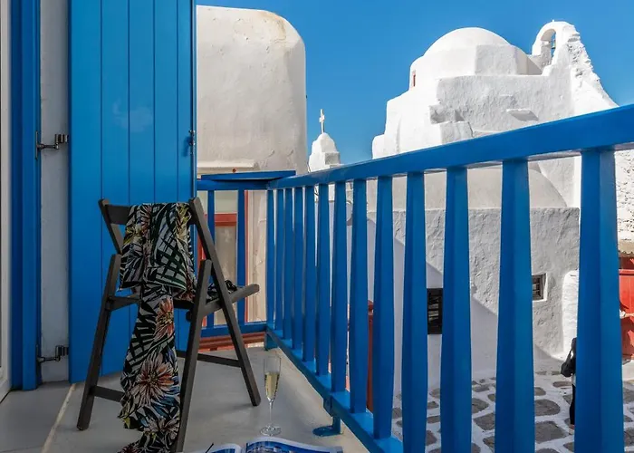 Alojamento de Acomodação e Pequeno-almoço Bluetopia Mykonos Town